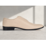 pantofi barbati eleganti bej din piele naturala dintr-o bucata cu siret GKR51TSB
